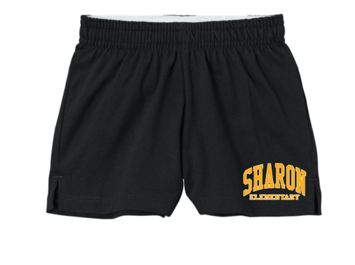 Sharon School Jersey Knit Shorts- Arch Logo