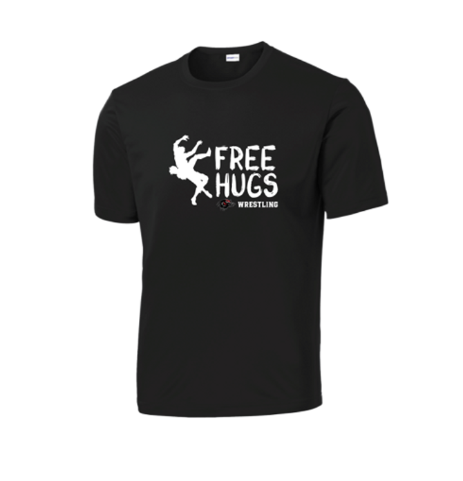 Ravens Wrestling - Free Hugs - Short Sleeve Performance Tee