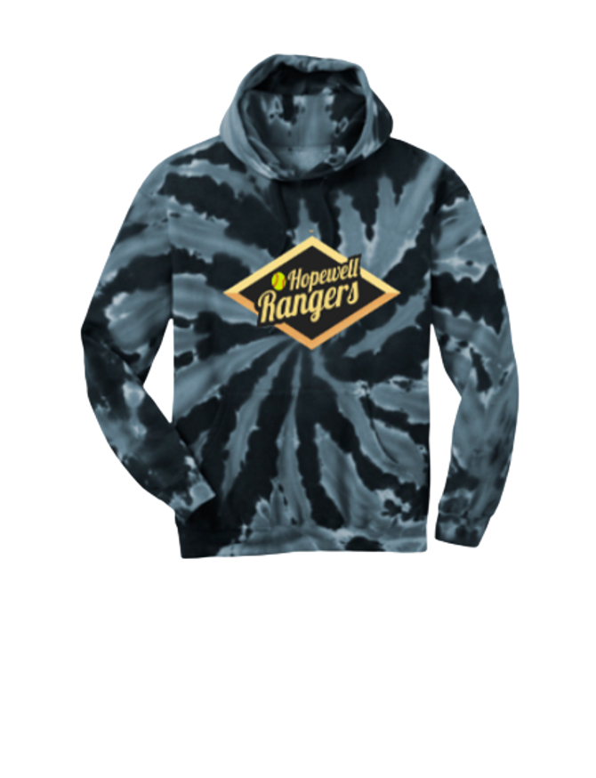 Hopewell Rangers Travel Softball - Tie-Dyed Pull Over Hooded Sweatshirt