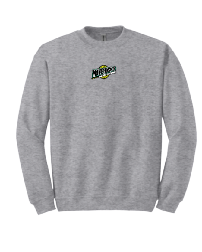 Mavericks - Heavy Blend Crew Neck Sweatshirt with Embroidered Logo