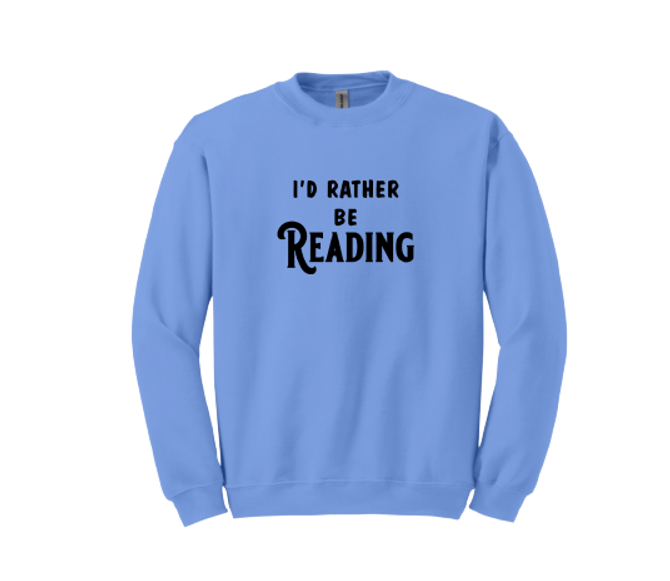 NJASL -I'd rather be reading- Crewneck sweatshirt