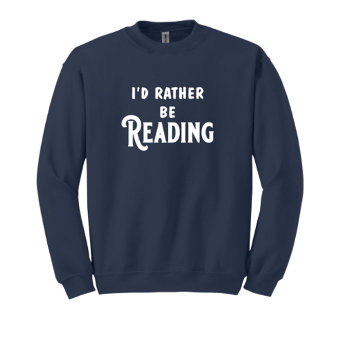 NJASL -I'd rather be reading- Crewneck sweatshirt