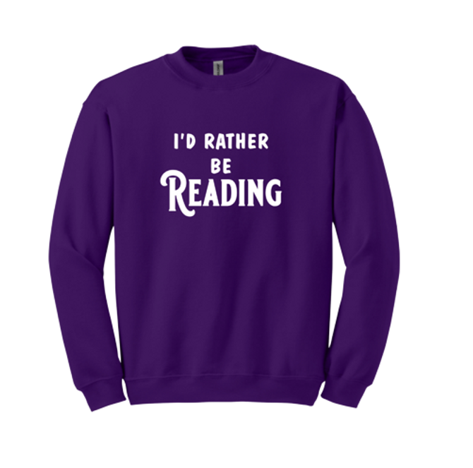 NJASL -I'd rather be reading- Crewneck sweatshirt