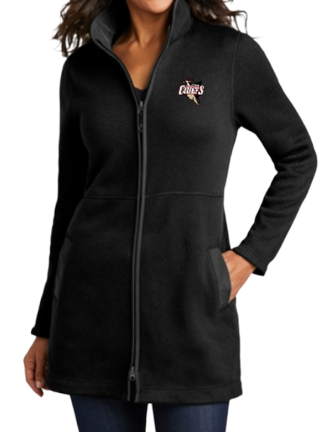 Mercer Chiefs -  Ladies Arc Sweater Fleece Long Jacket