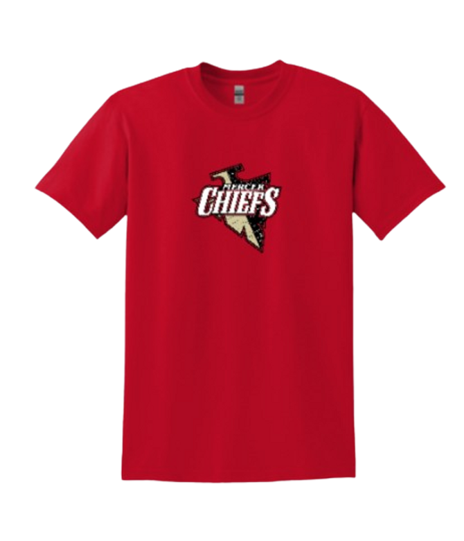 Mercer Chiefs - Cotton/Poly Blend Tee Short Sleeve Shirt - Adult