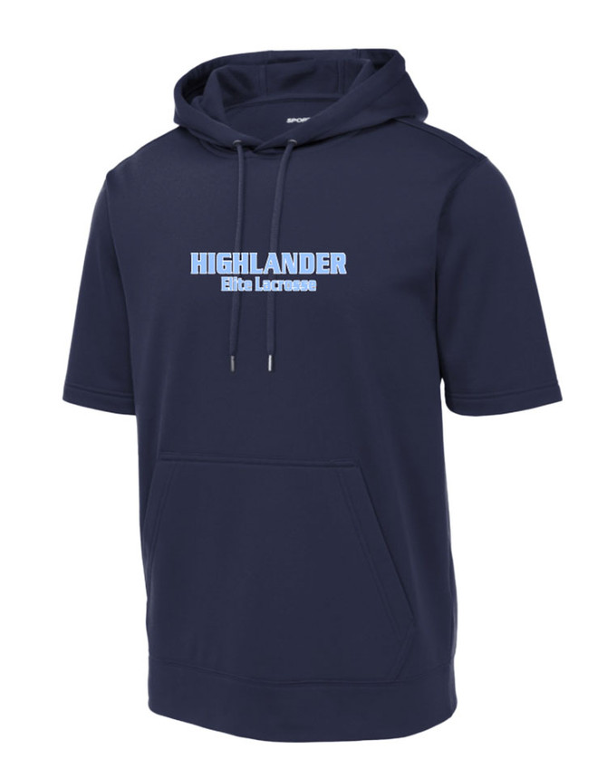 Highlander Elite Lacrosse -  Fleece Short Sleeve Hooded Pullover