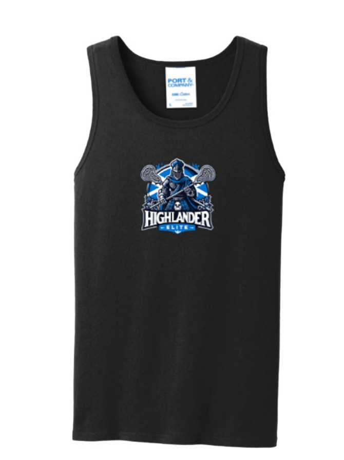 Highlander Elite Lacrosse Core Cotton Sleeveless Tee Shirt