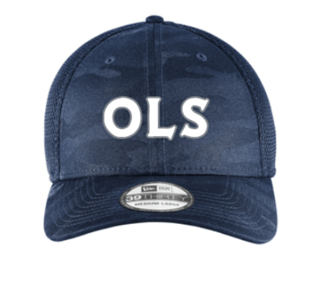 OLS- New Era® - Fitted Stretch Mesh Cap Black Camo