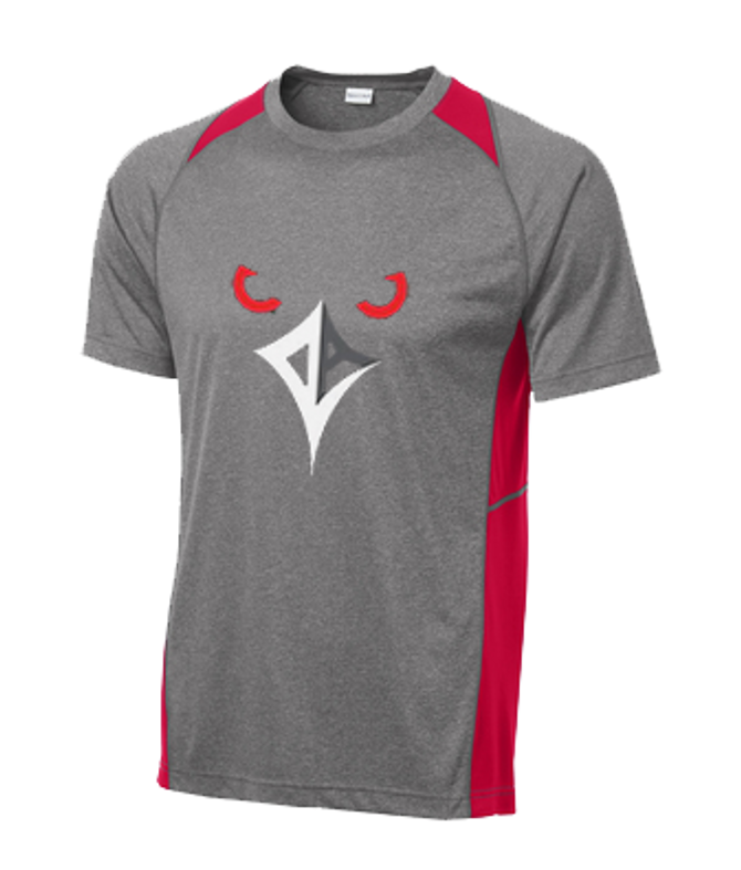 Sport-Tek® Heather Colorblock Tee - Raven Face Logo - RLA