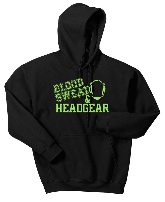 Blood Sweat and Headgear Adult Heavy Hoodie
