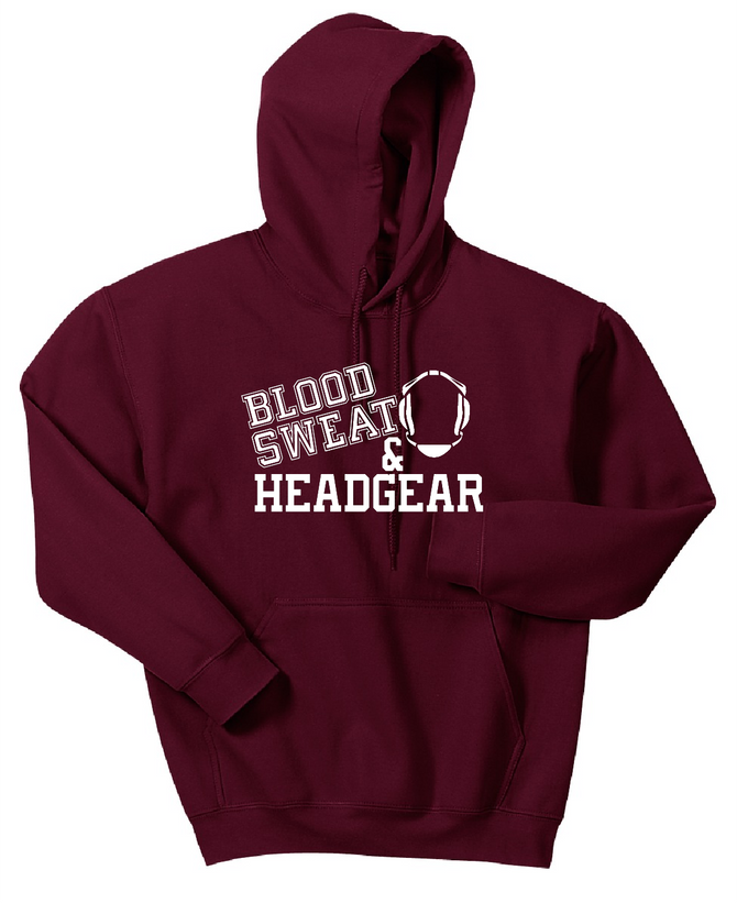 Blood Sweat and Headgear Adult Heavy Hoodie