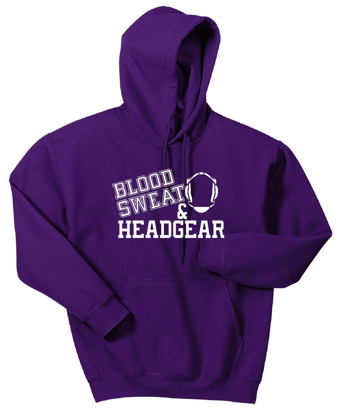 Blood Sweat and Headgear Adult Heavy Hoodie