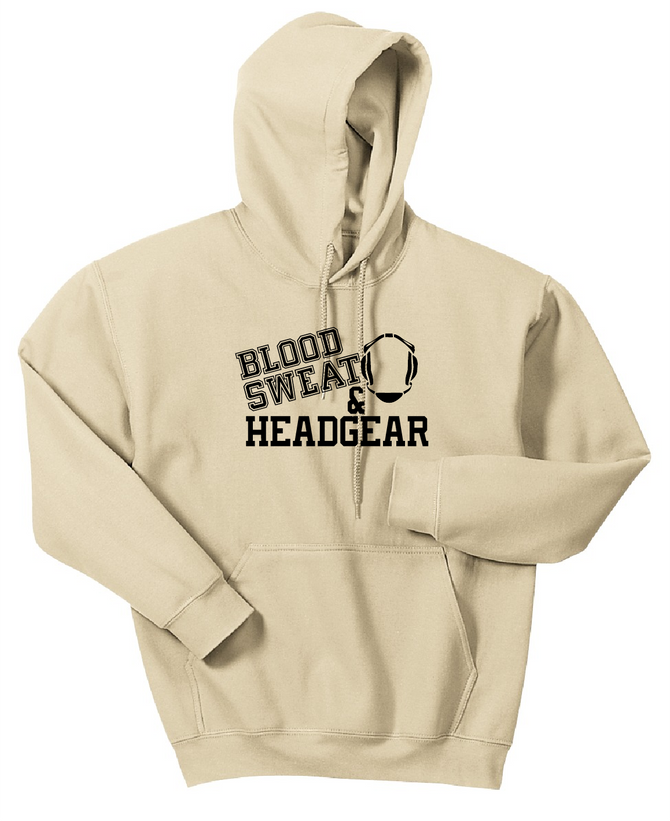 Blood Sweat and Headgear Adult Heavy Hoodie