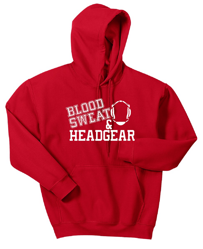 Blood Sweat and Headgear Adult Heavy Hoodie