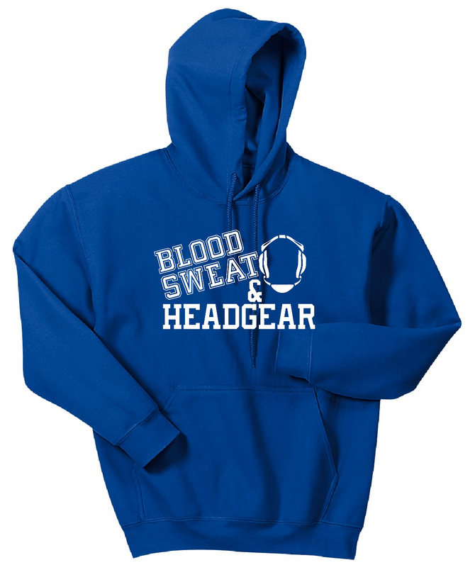 Blood Sweat and Headgear Adult Heavy Hoodie