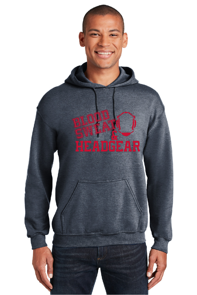Blood Sweat and Headgear Adult Heavy Hoodie