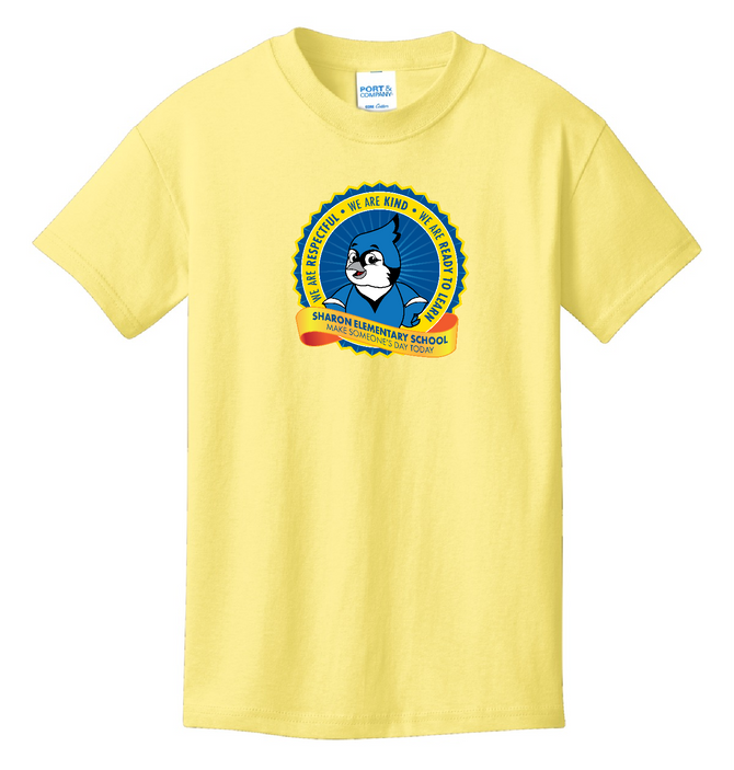 Sharon School Cotton Tee-School Logo