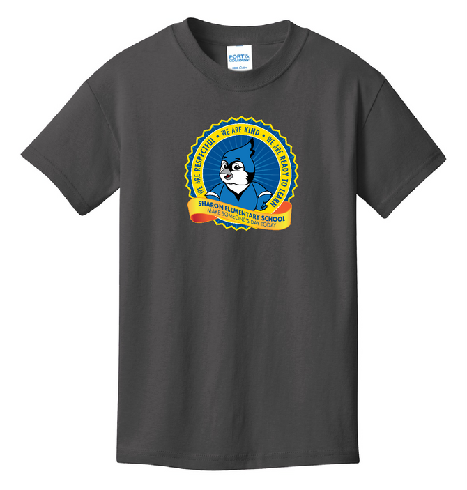 Sharon School Cotton Tee-School Logo