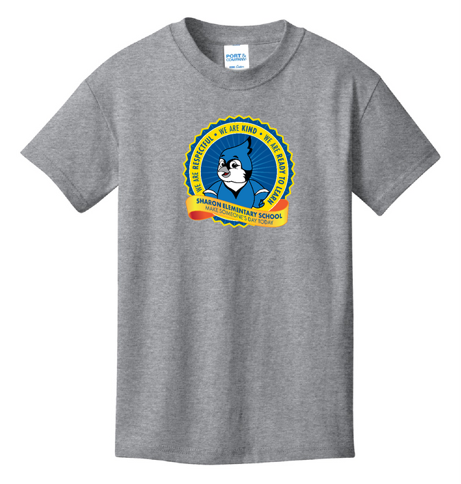 Sharon School Cotton Tee-School Logo