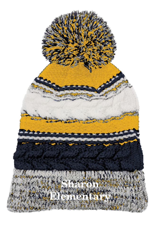 Sharon School Pom Pom Team Beanie