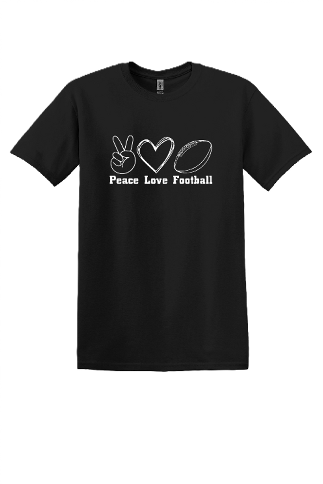 CG- Peace Love & Football - Short Sleeve Tee Shirt