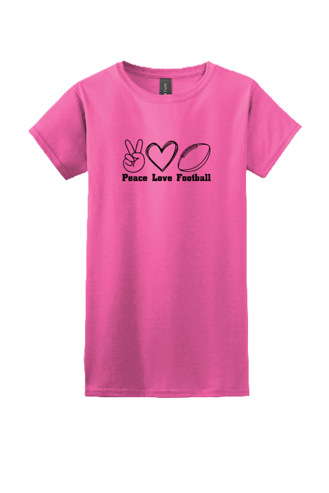CG- Peace Love & Football - Short Sleeve Tee Shirt