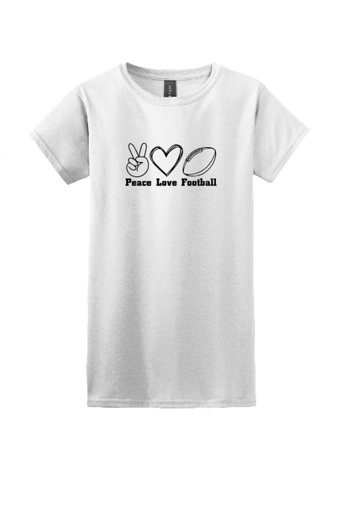 CG- Peace Love & Football - Short Sleeve Tee Shirt