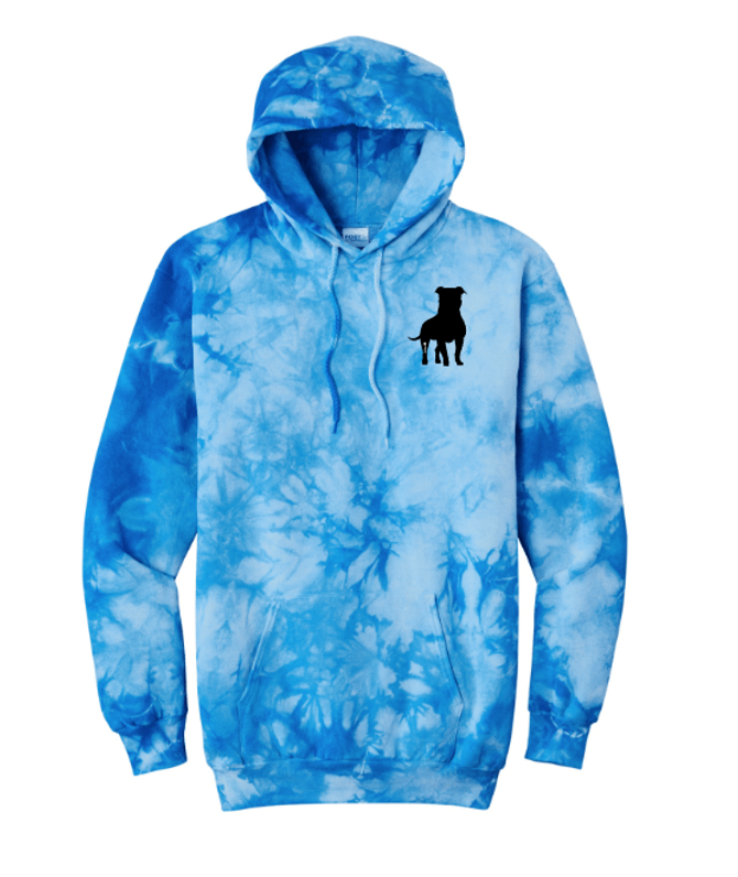 817 Pittie Crystal Tie Dye Pullover Hoodie-Adult Sizing