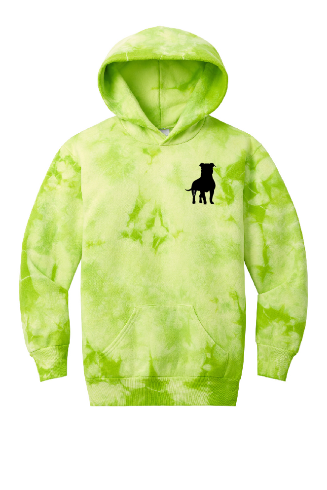 817 Pittie Crystal Tie Dye Hoodie-Youth Sizing