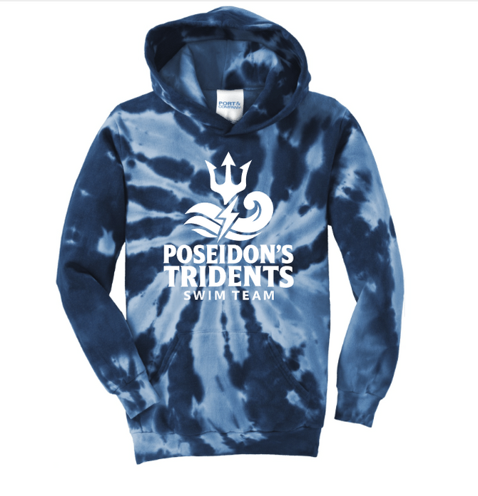 Poseidon's Tridents Tie Dye Hoodie