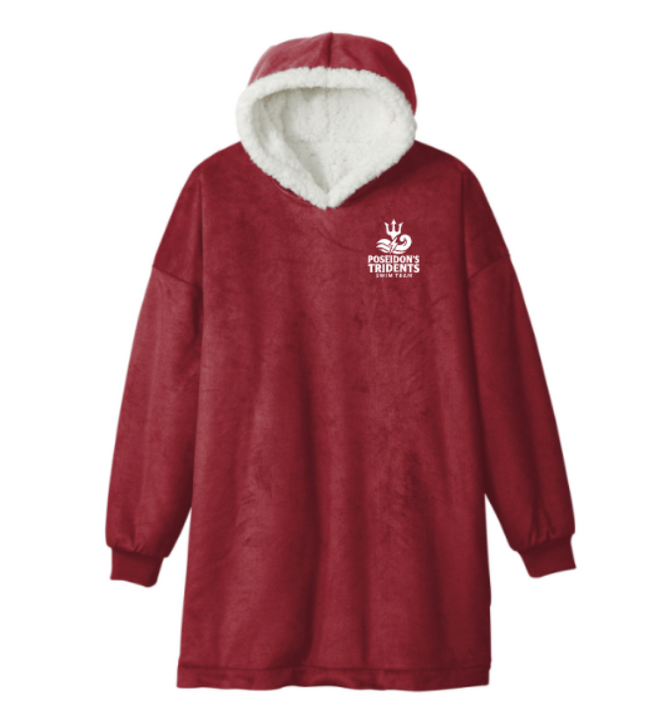 Poseidon's Tridents Wearable Mountain Lodge Blanket-Embroidered Logo