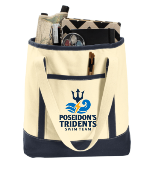 Poseidon's Tridents Large Tote Bags