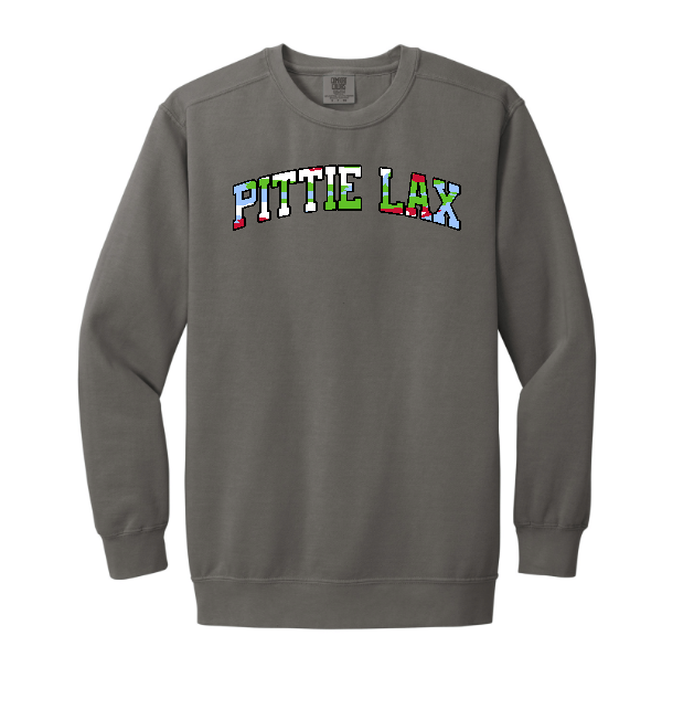 817 Pittie Lax Comfort Colors Crewneck with Back Print