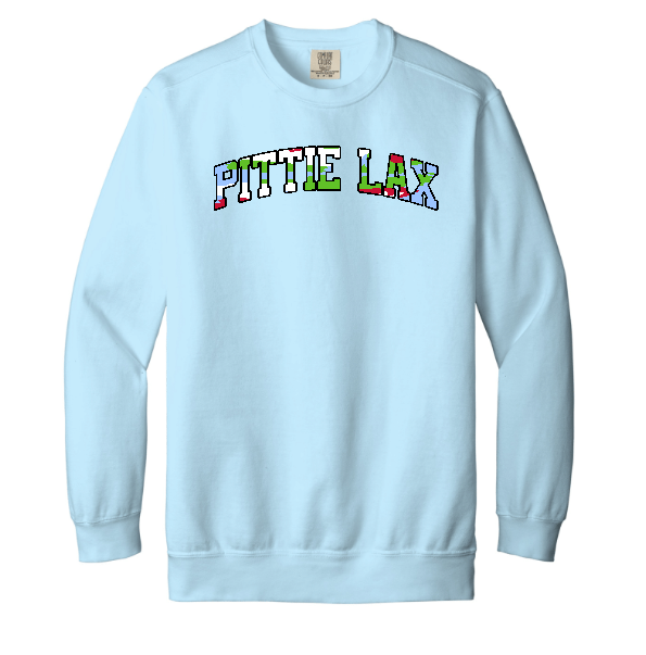 817 Pittie Lax Comfort Colors Crewneck with Back Print