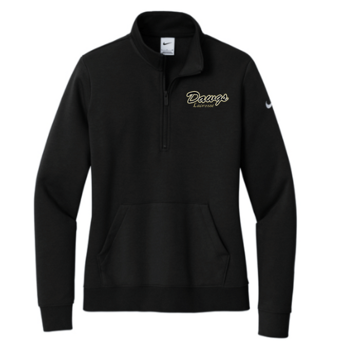 Hopewell Valley HS Lax Nike Club Fleece Sleeve Swoosh 1/2-Zip