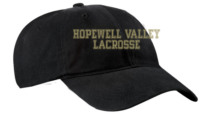Hopewell Valley HS Lax Brushed Twill Cap-Retro Logo