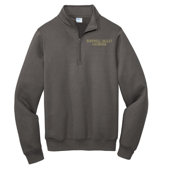 Hopewell Valley HS Lax 1/4 Zip-Retro Logo