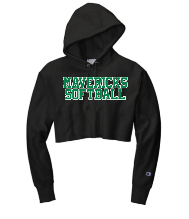 Mavericks Champion Women's Reverse Weave Cropped Hoodie