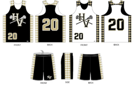 Hopewell Valley Lacrosse Youth Girls Uniform Set-Both Top/Shorts