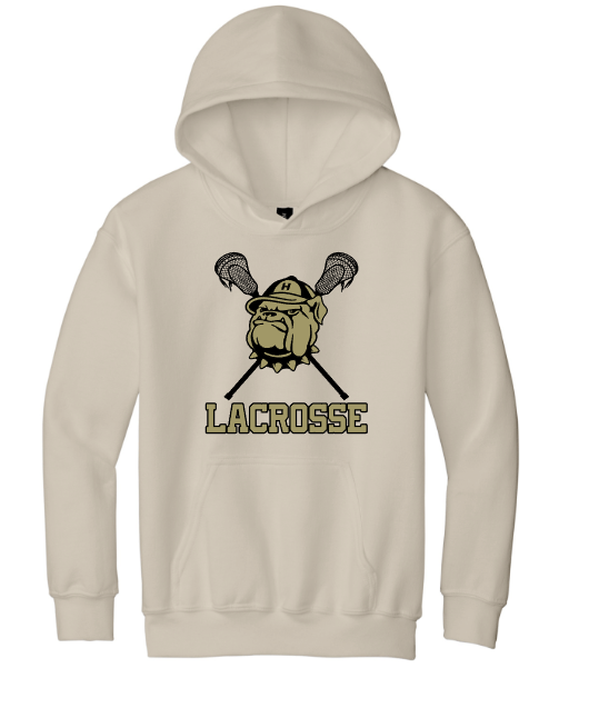 Hopewell Valley Lax Heavy Blend Hoodie with Dog Logo