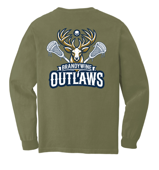 Brandywine Lacrosse Club Comfort Colors LS with Back Print