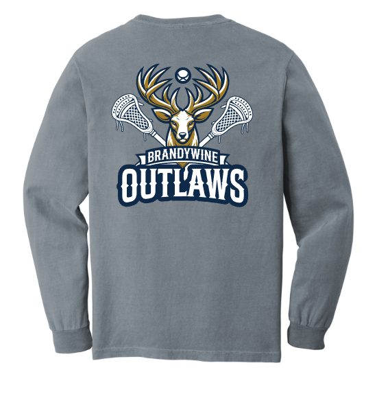 Brandywine Lacrosse Club Comfort Colors LS with Back Print