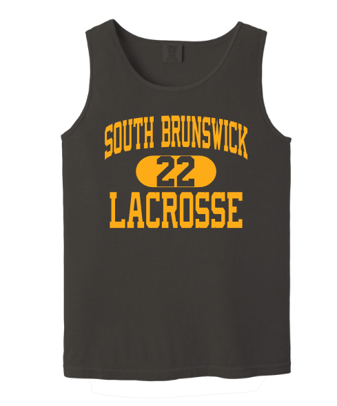 South Brunswick Boys Lacrosse Comfort Colors Tank Top-Pill Logo