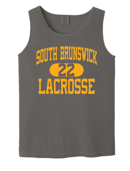 South Brunswick Boys Lacrosse Comfort Colors Tank Top-Pill Logo