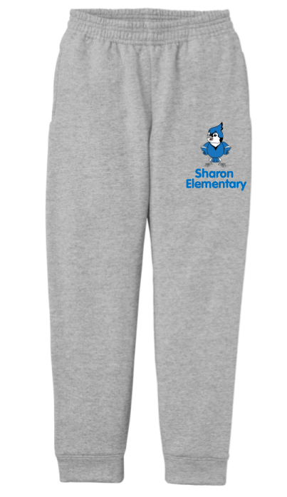 Sharon School Fleece Joggers with Bubble Letters
