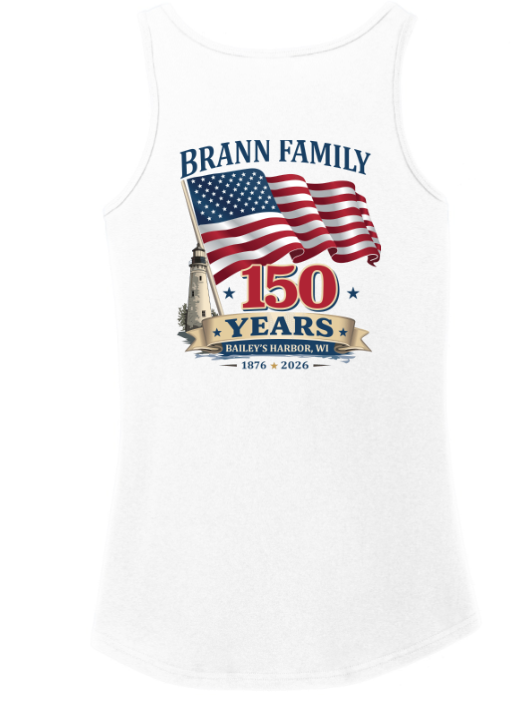 Brann Family Cotton Tank Top- Unisex- Ladies Sizing
