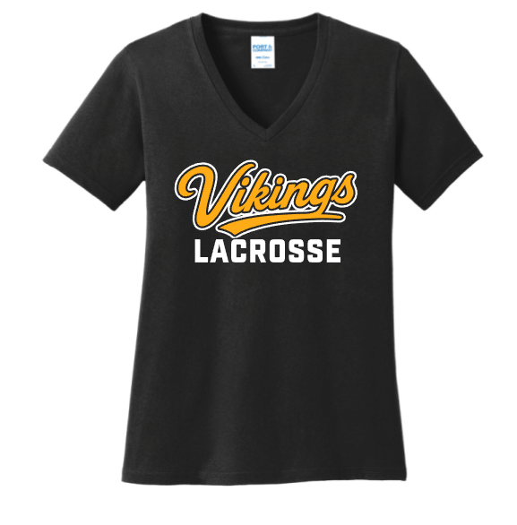 SBBL Women's V Neck Cotton Tee-Script Logo