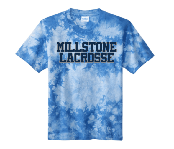 Millstone Lacrosse Crystal Tie Dye Tee-Retro Logo