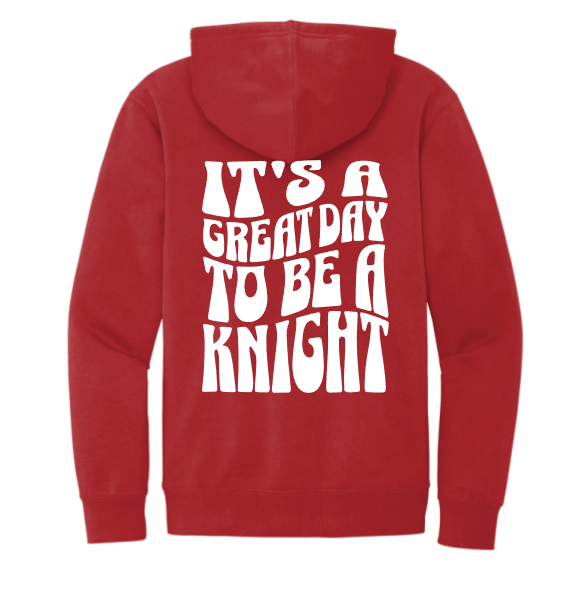 PRMS Fleece Hoodie-It's a Great Day to be a Knight