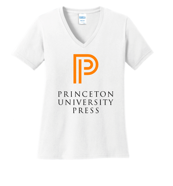 Princeton University Press Women's Cotton V Neck-Full Front Logo